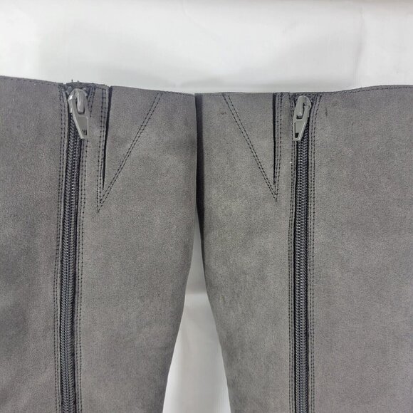 Giani Bernini Adonnys Knee High Boots Women Size 5.5 Gray Block Heel Zip New - Picture 4 of 11